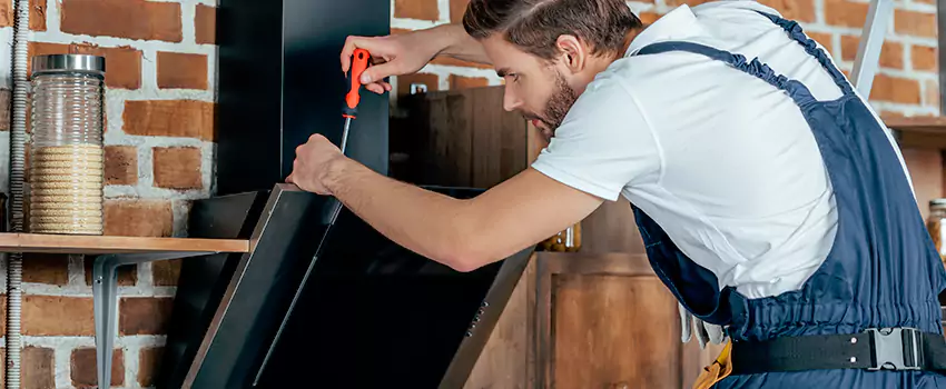 Old Rusted Metal Fireplace Repair And Replacement in Georgetown, ON